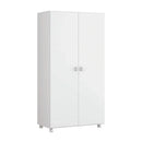 Armário Multiuso Alto 2 Portas com Rodízios e Nicho para Eletro - 100% MDF Branco [Organizador Universal]