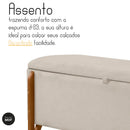 Recamier Boucle Calçadeira Sapateira Escritório Quarto Armazenamento Bau Estofado Minimalista Modern