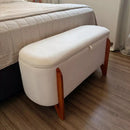 Recamier Boucle Calçadeira Sapateira Escritório Quarto Armazenamento Bau Estofado Minimalista Modern