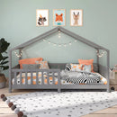 Cama Casinha Montessoriana Solteiro Lisan - 100% Madeira Maciça [Grade de Proteção 32cm]