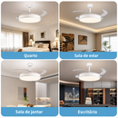 Ventilador Luminaria de Teto Com Luz LED