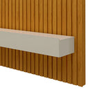 Painel Home Ripado para TV Até 75" com LED e 2 Gavetas - 100% MDF Naturale/Off White [Altura 2.50m]